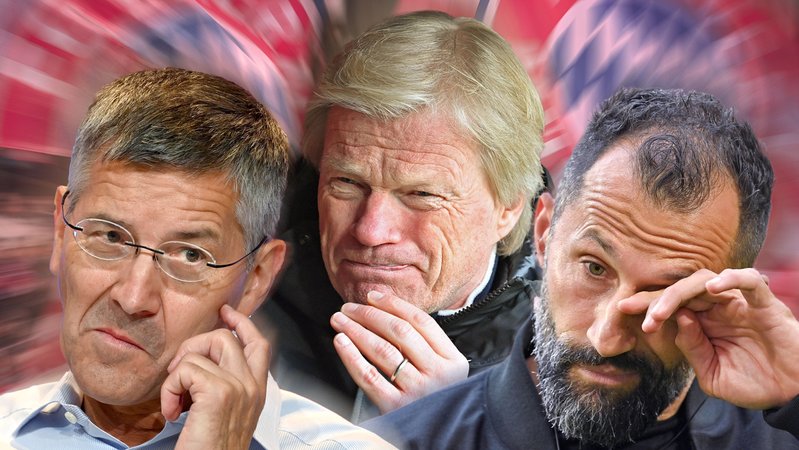 FC-Bayern-Präsident Herbert Hainer, Oliver Kahn, Hasan Salihamidzic