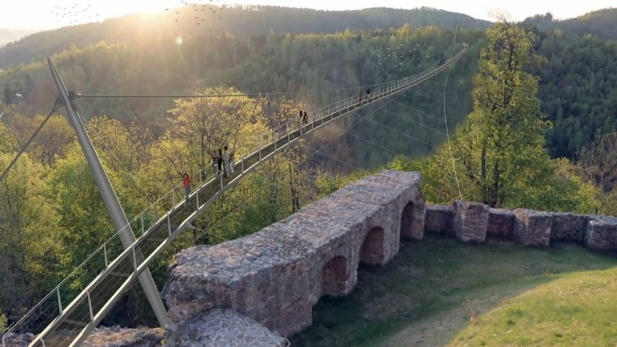 Eine Fotomontage zeigt eine der beiden Frankenwaldbrücken.