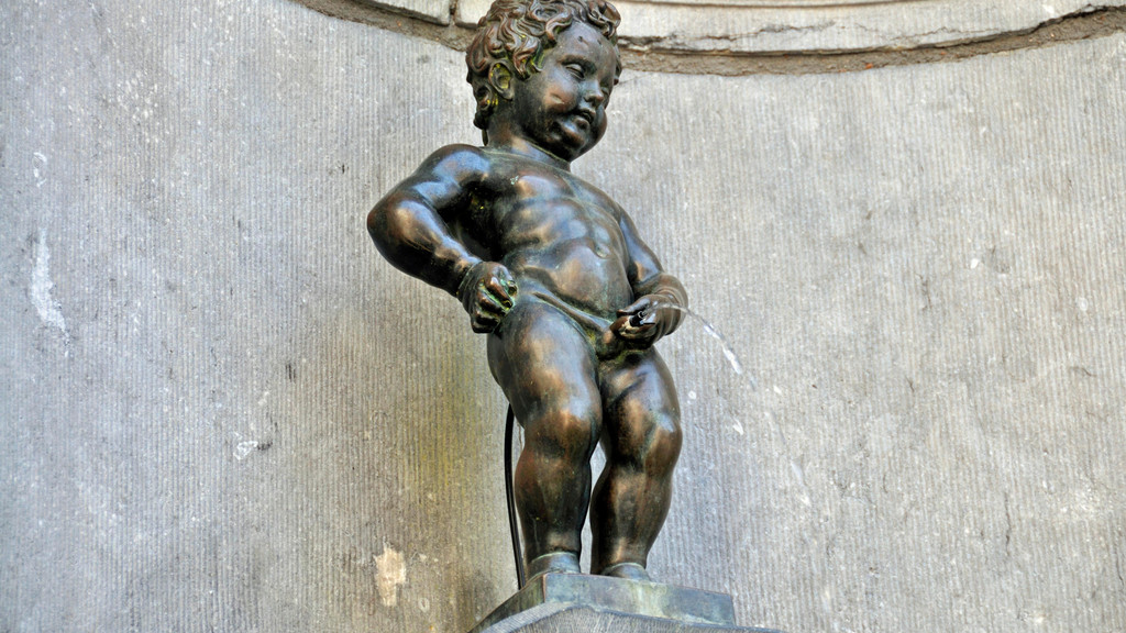 Manneken Pis, eines der Wahrzeichen der belgischen Hauptstadt Brüssel
