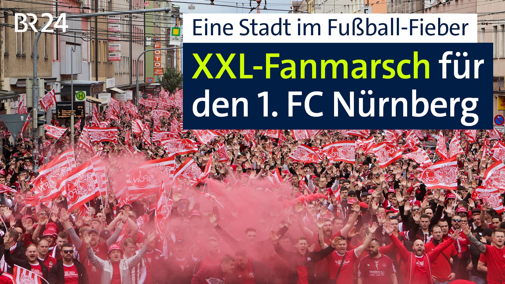 BR24 vor Ort: XXL-Fanmarsch in Nürnberg