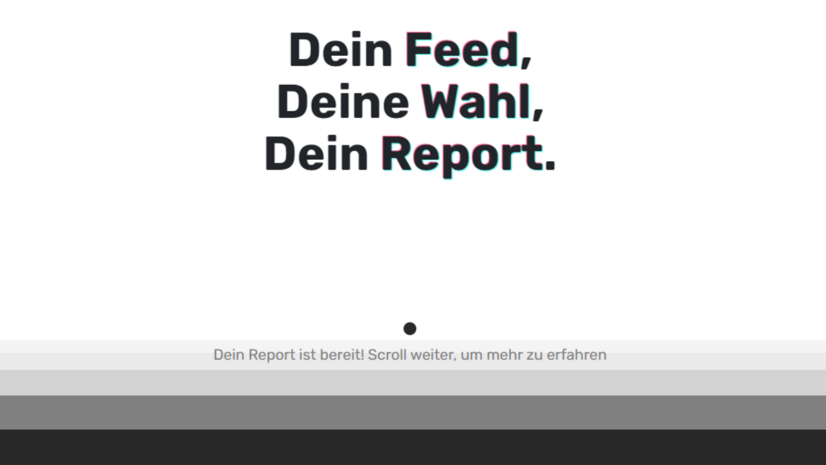Screenshot der Datenspendeplattform