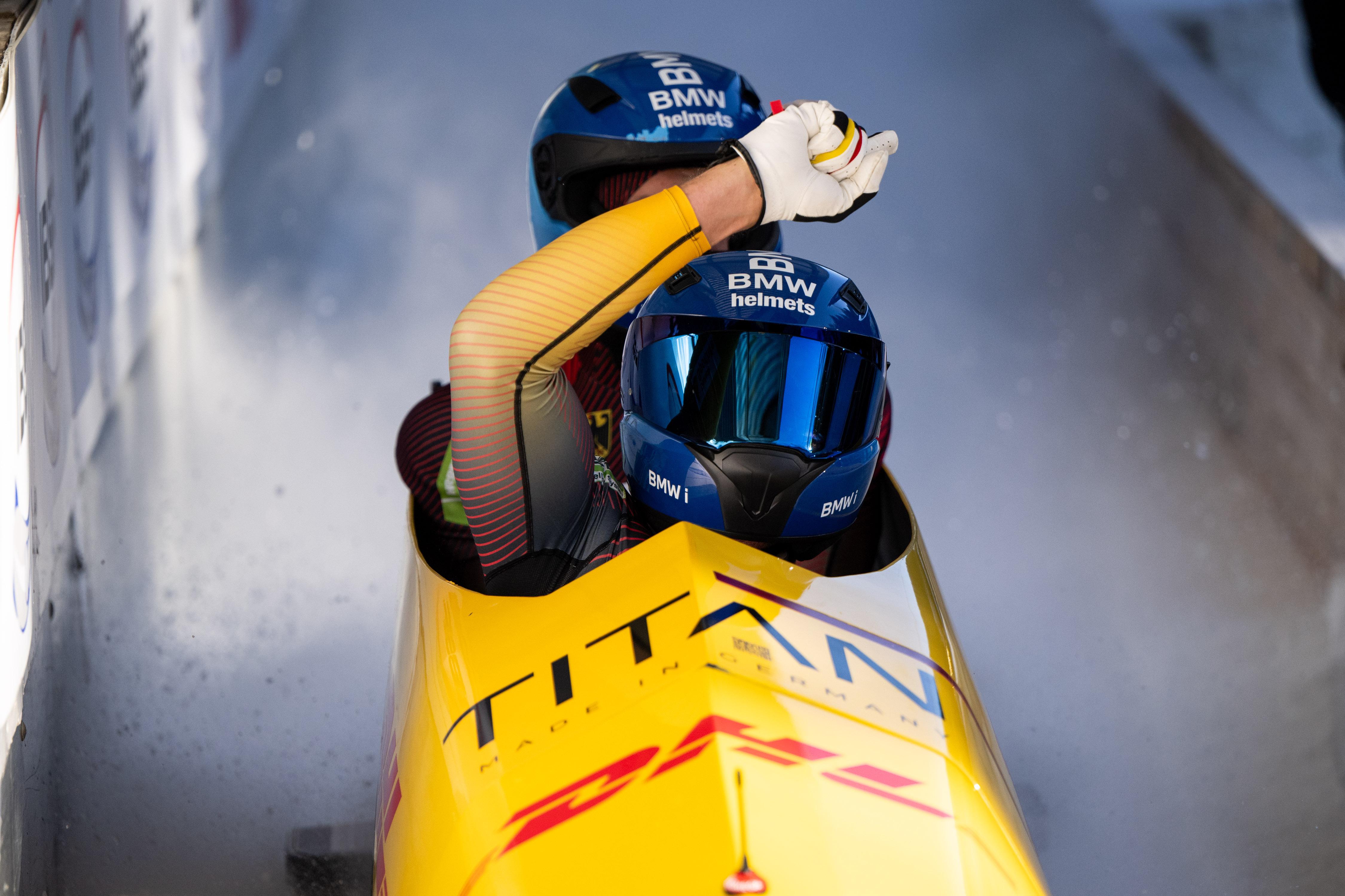 Zweier-Bob Johannes Lochner/Georg Fleischhauer in Innsbruck-Igls