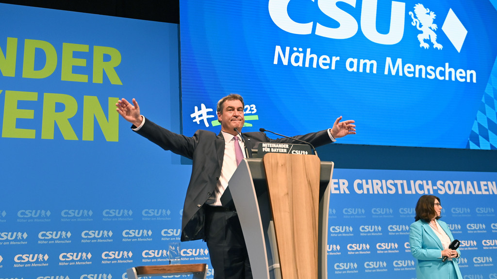 Söder auf dem CSU-Parteitag in Nürnberg