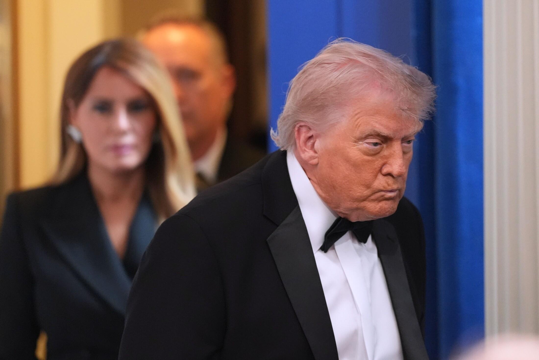 US-Präsident Trump nach dem Vorfall beim Pressedinner.