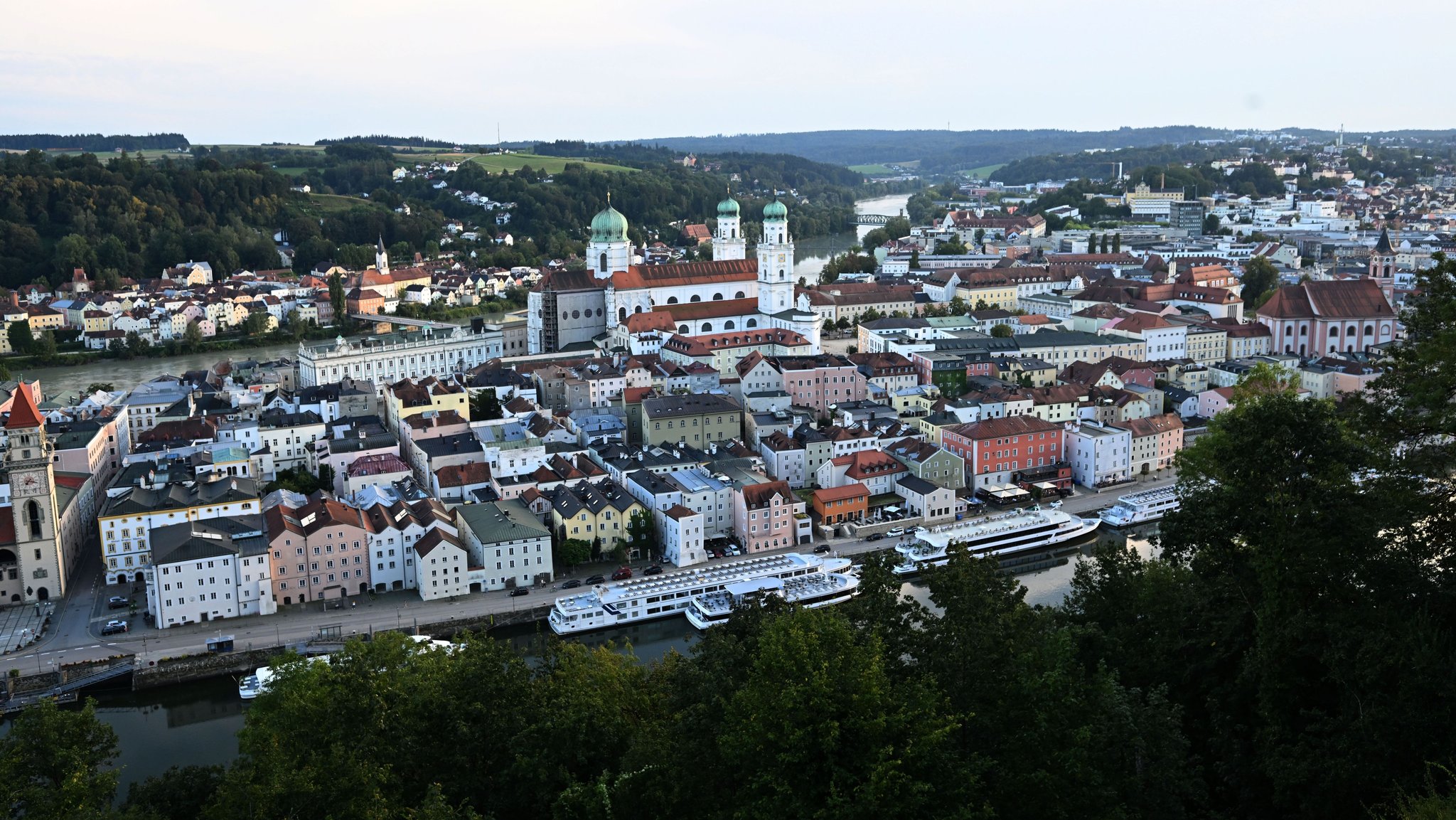 Die Stadt Passau von oben.