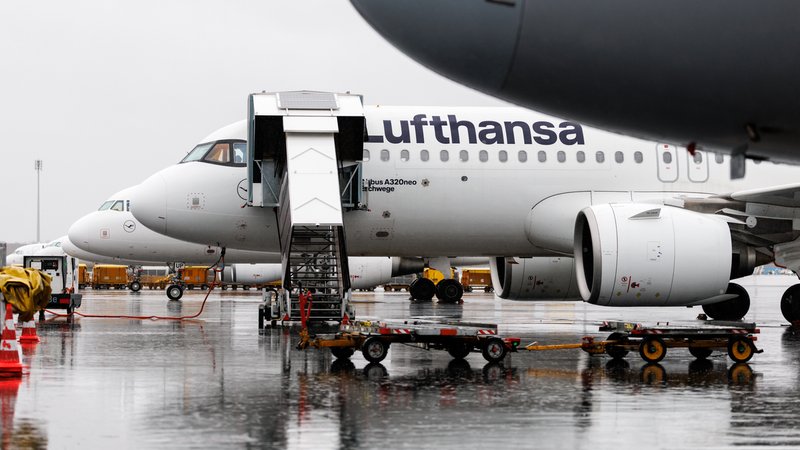Lufthansa-Flugzeuge in München | Bild: picture alliance/dpa | Matthias Balk Lufthansa-Flugzeuge in München