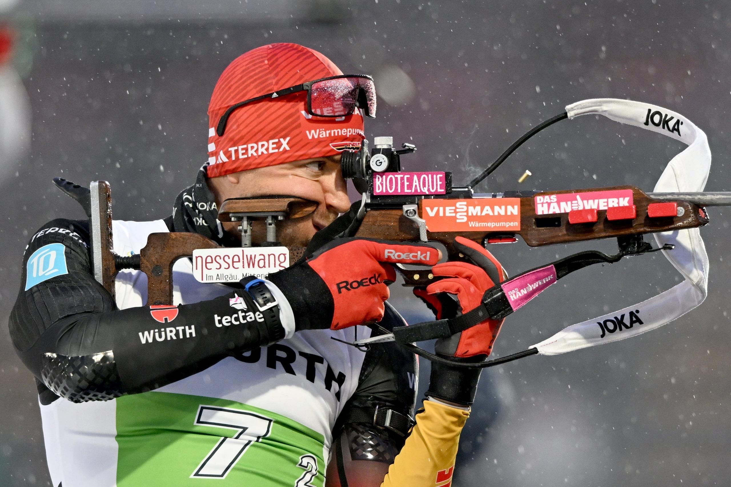 Philipp Nawrath am Schießstand