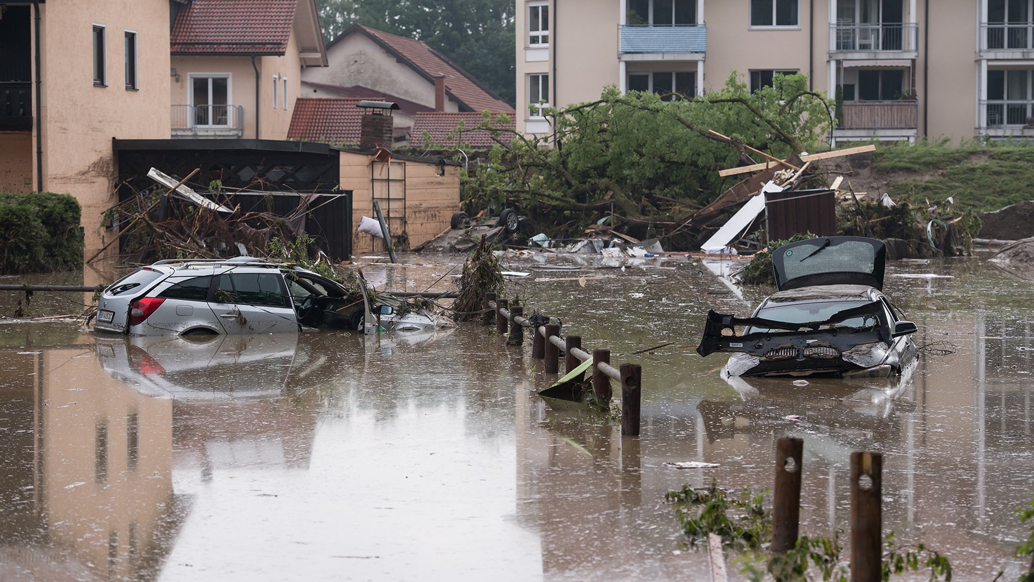 Jahrhundert-Hochwasser im niederbayerischen Simbach am Inn 