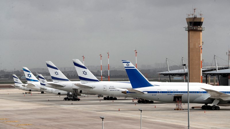 Flugzeuge der El Al Israel Airlines auf dem internationalen Flughafen Ben Gurion in Lod, in der Nähe von Tel Aviv, Israel (Symbolbild)