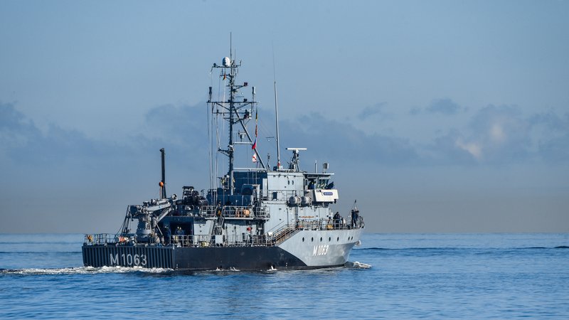 Archivbild (2023): Ein Minenjagdboot der Frankenthal-Klasse (Typ 332). | Bild: picture alliance / SULUPRESS.DE | Joerg Waterstraat / SULUPRESS.DE Archivbild (2023): Ein Minenjagdboot der Frankenthal-Klasse (Typ 332).