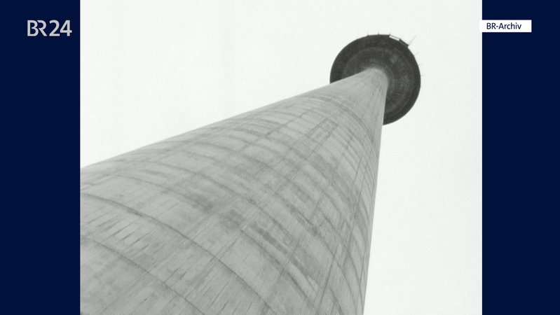 Fernsehturm aus der Froschperspektive | Bild: BR-Archiv Fernsehturm aus der Froschperspektive