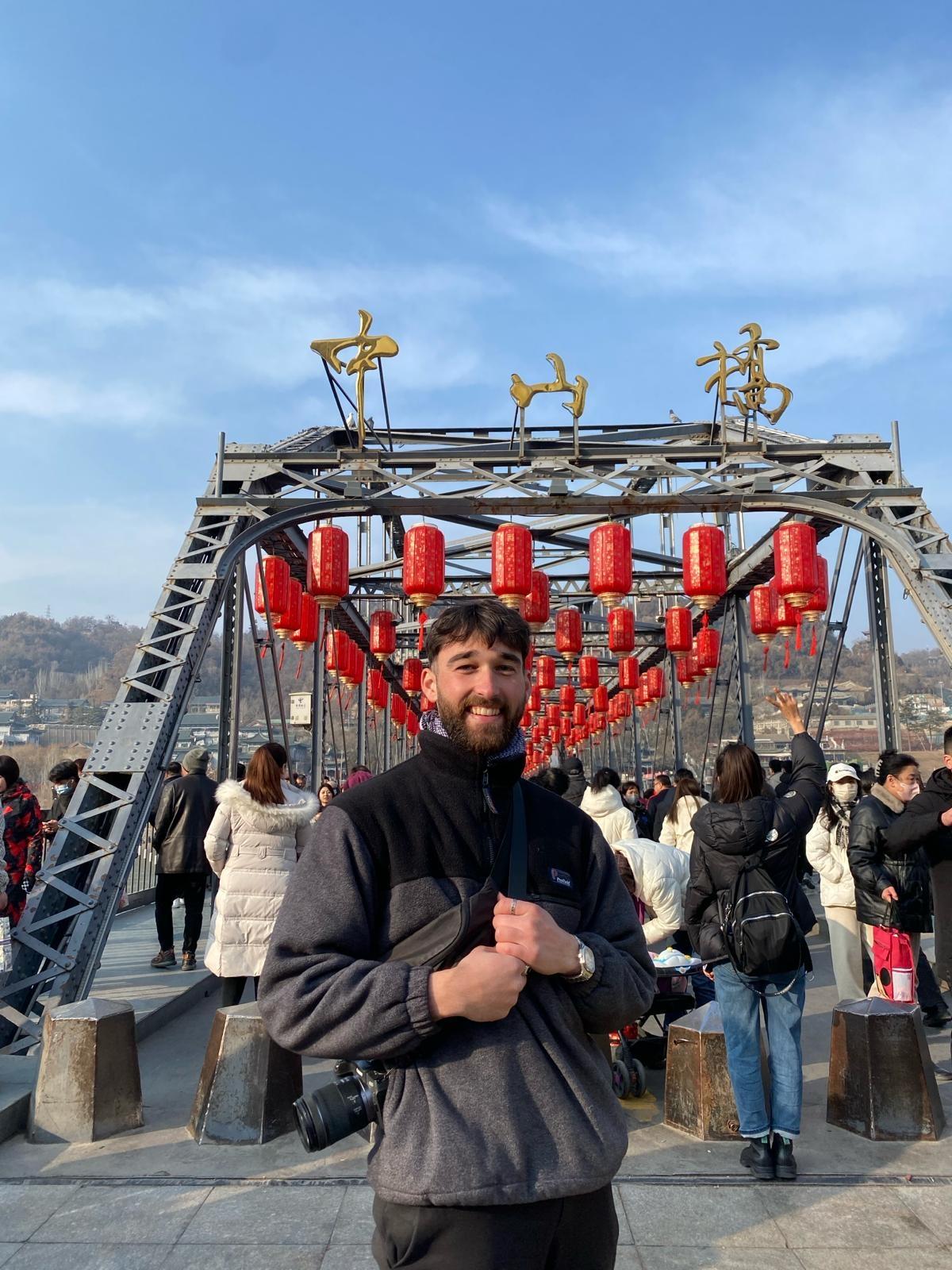 Auch in Lanzhou in China hat Valentin Öckl einen Stopp eingelegt.