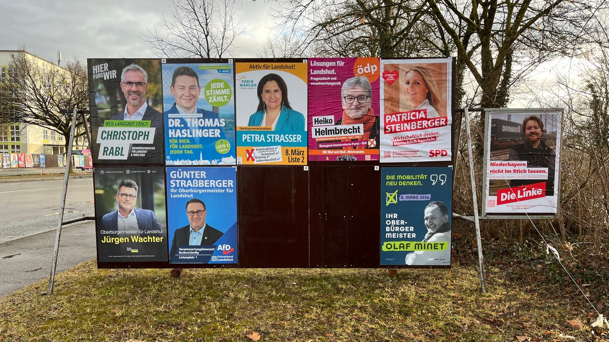 Wahlplakate in Landshut