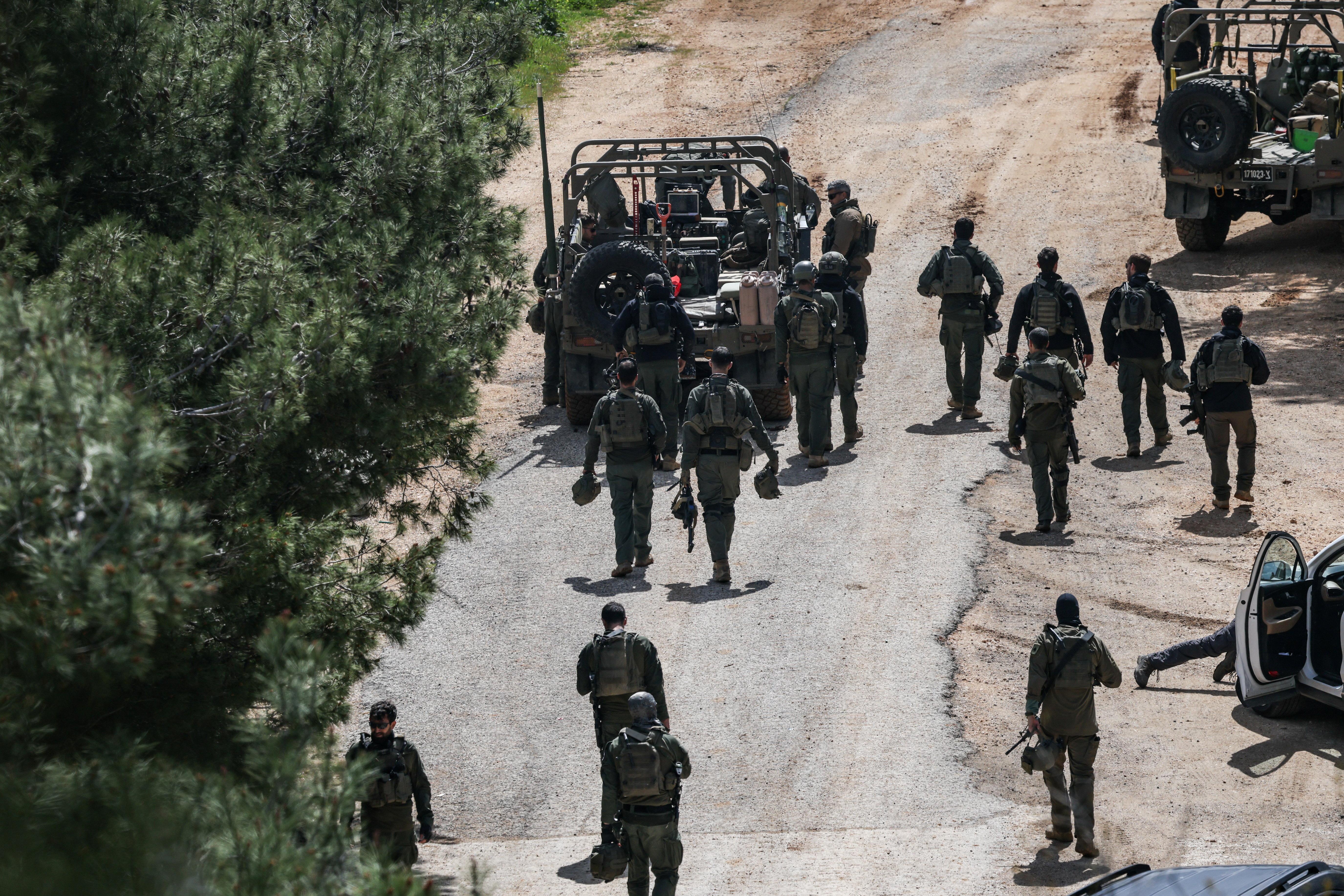 Israelische Soldaten an der libanesischen Grenze