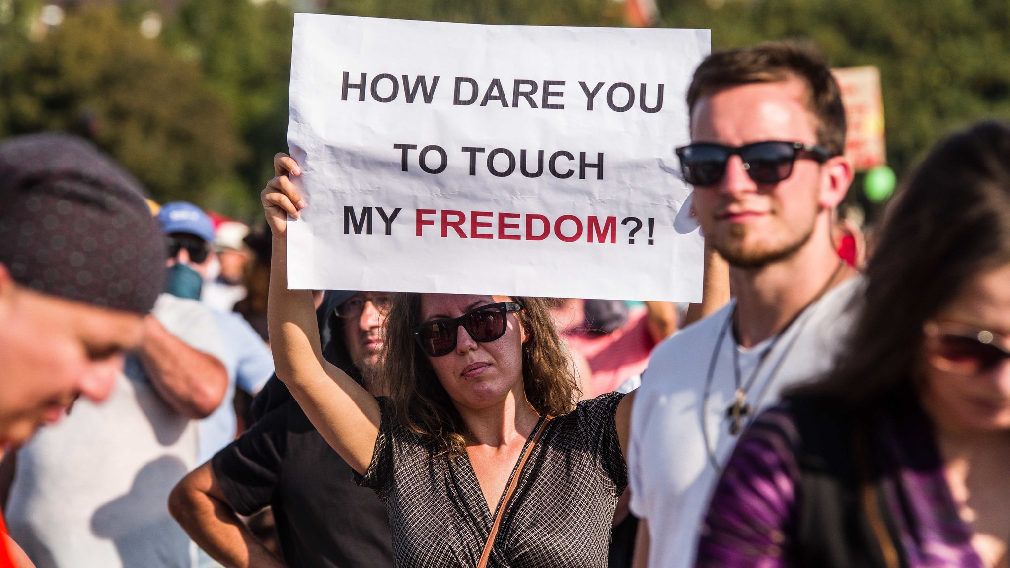 Querdenken-Demo am 12.09.2020 in München. 