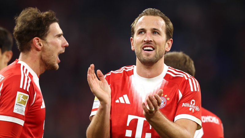 Harry Kane (r.) und Leon Goretzka | Bild: picture-alliance/dpa Harry Kane (r.) und Leon Goretzka