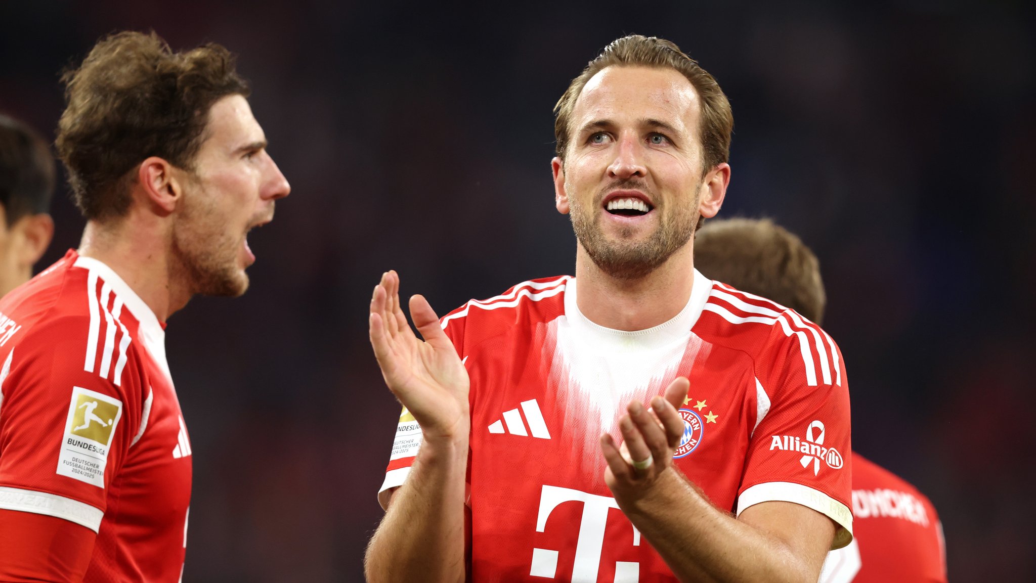 Harry Kane (r.) und Leon Goretzka