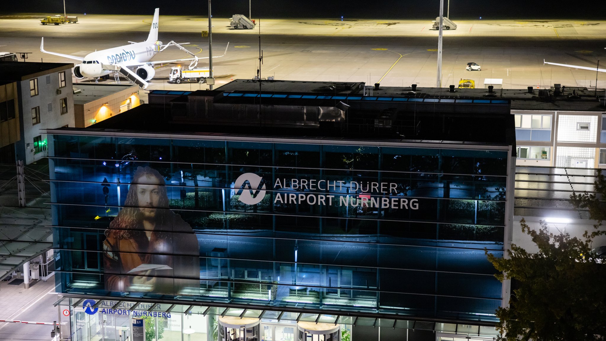 Der Nürnberger Albrecht Dürer Airport am frühen Dienstagmorgen