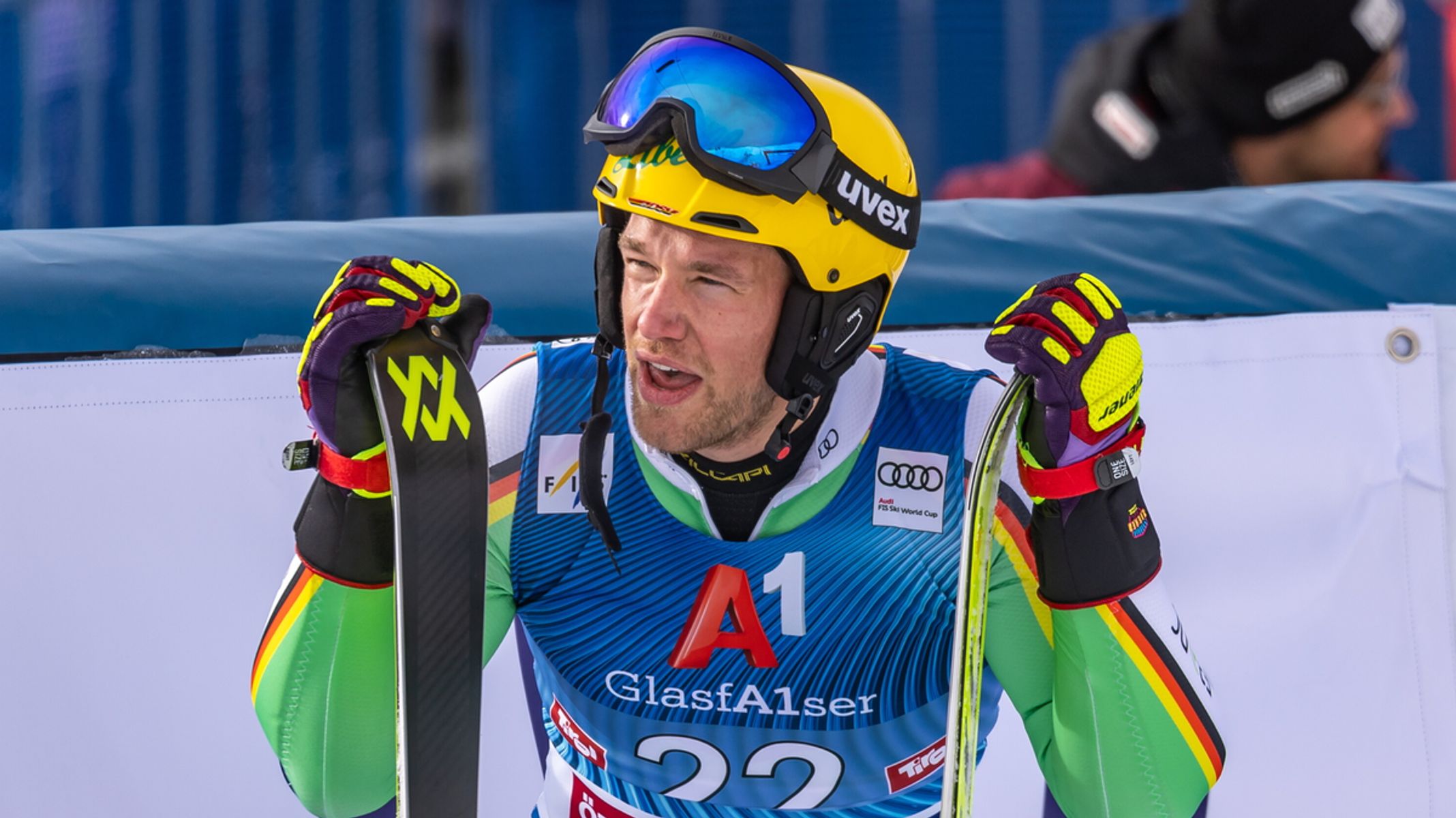 Sebastian Holzmann im Zielraum