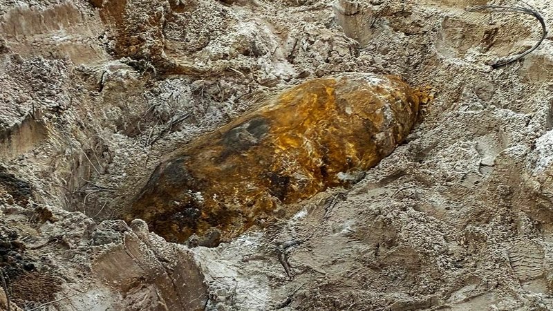 Blindgänger aus dem Zweiten Weltkrieg in Nürnberg-Lichtenreuth | Bild: Feuerwehr Stadt Nürnberg Blindgänger aus dem Zweiten Weltkrieg in Nürnberg-Lichtenreuth