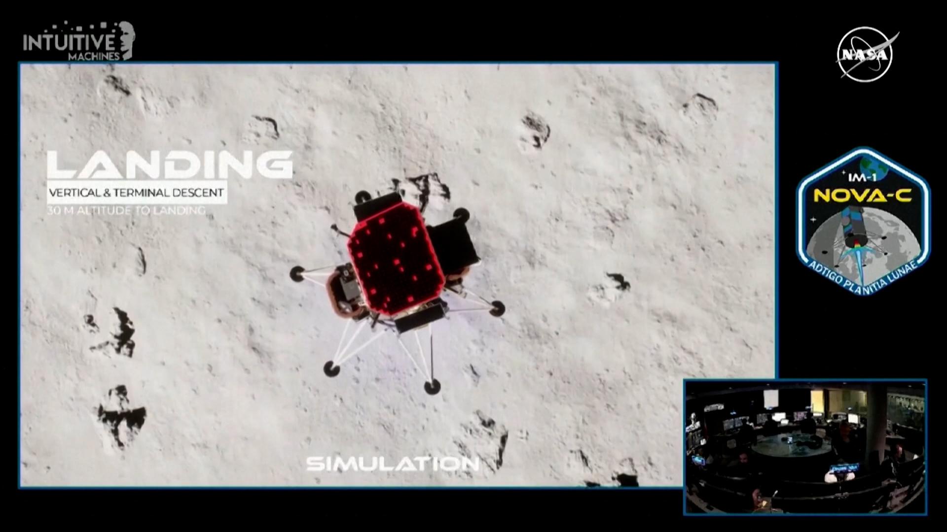 Die unbemannte Mondsonde Odysseus erreichte am Donnerstag (Ortszeit) die Oberfläche des Erdtrabanten. 