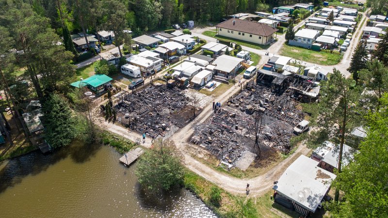 Campingplatz in Roth nach einem Brand