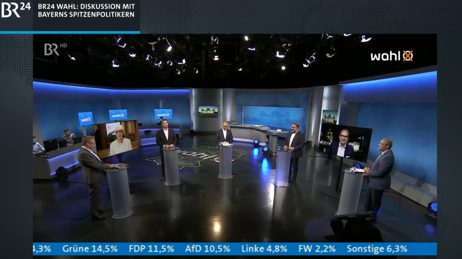 BR24 Wahl - die Diskussion mit Bayerns Spitzenpolitiker im BR Fernsehen