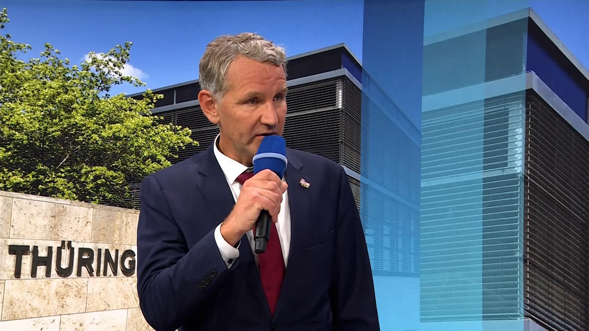 Wahlgewinner Björn Höcke von der AfD fordert Ende der "Brandmauer".