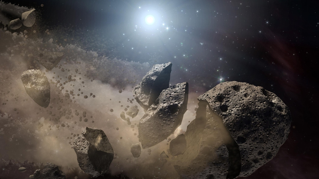 Ein Asteroid bricht auseinander (Illustration) | Bild: NASA/JPL Caltech Ein Asteroid bricht auseinander (Illustration)