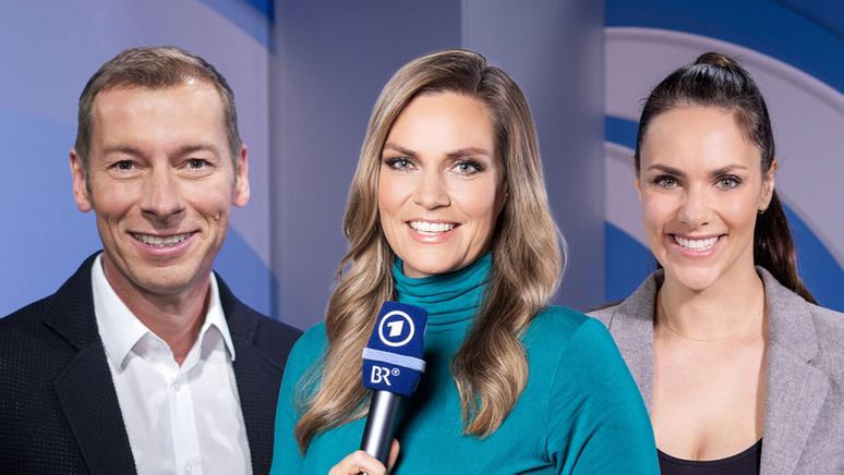 BR24 Sport: Markus Other, Julia Scharf, Esther Sedlaczek (v.l.) | Bild:BR/Ralf Wilschewski/Markus Konvalin