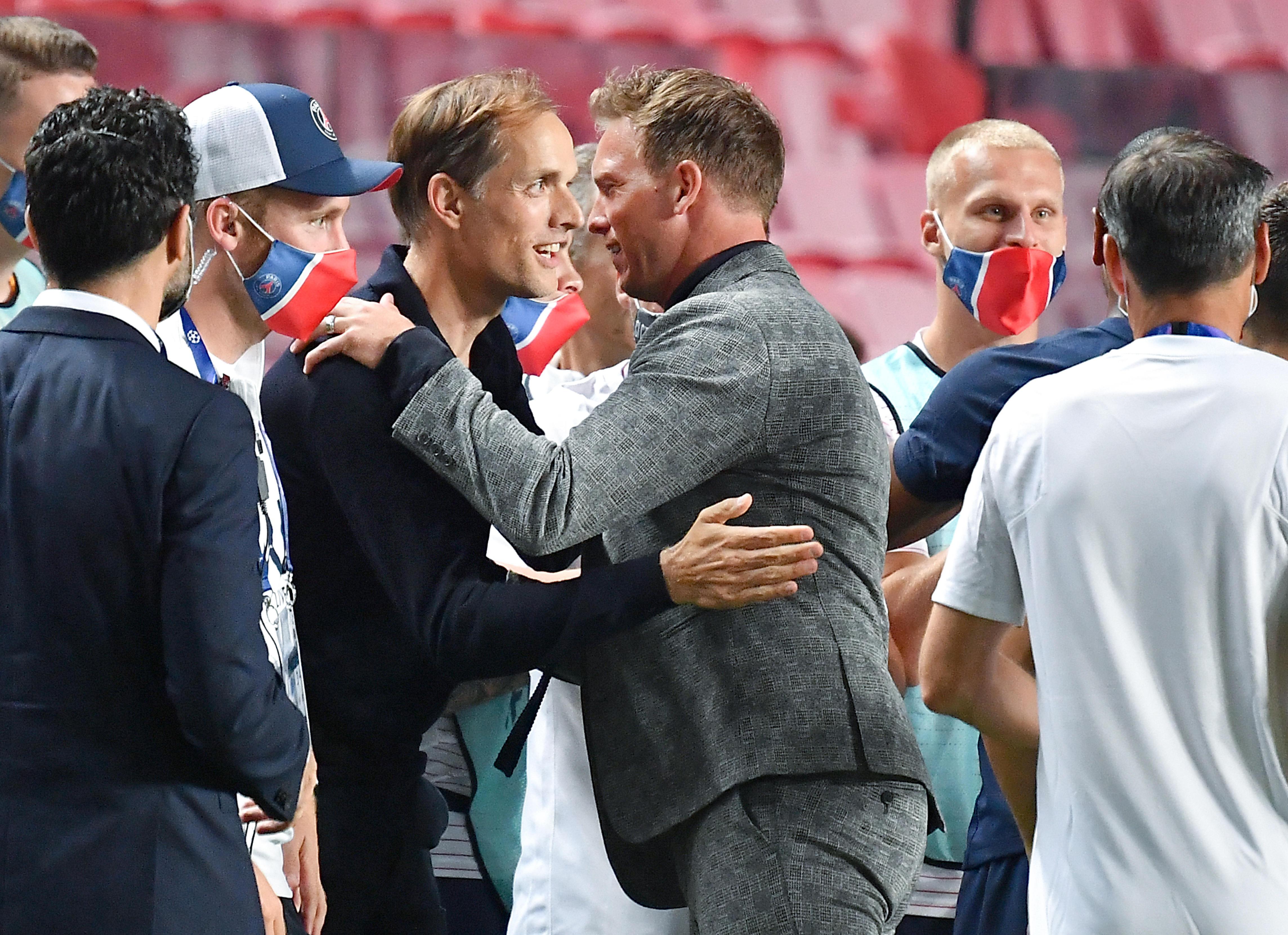 Thomas Tuchel (l.) und Julian Nagelsmann