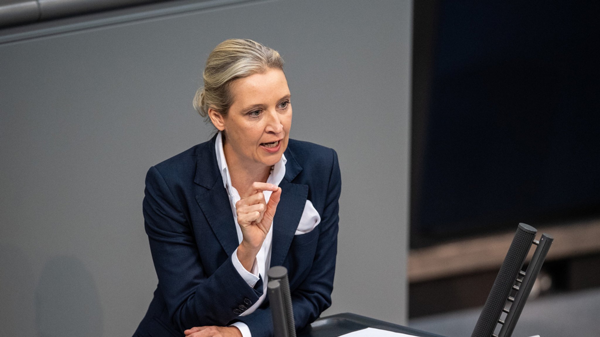 Alice Weidel, Vorsitzende der AfD-Bundestagsfraktion, im Bundestag