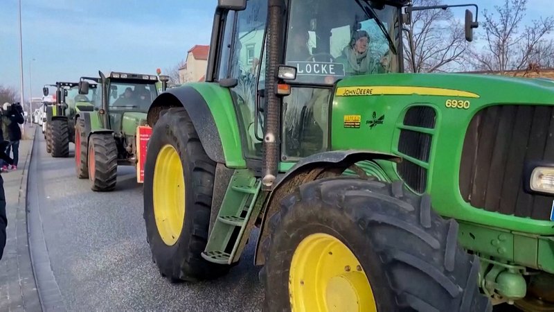 Scholz trifft Vertreter des Landesbauernverbandes. | Bild: Bayerischer Rundfunk 2024 Scholz trifft Vertreter des Landesbauernverbandes.