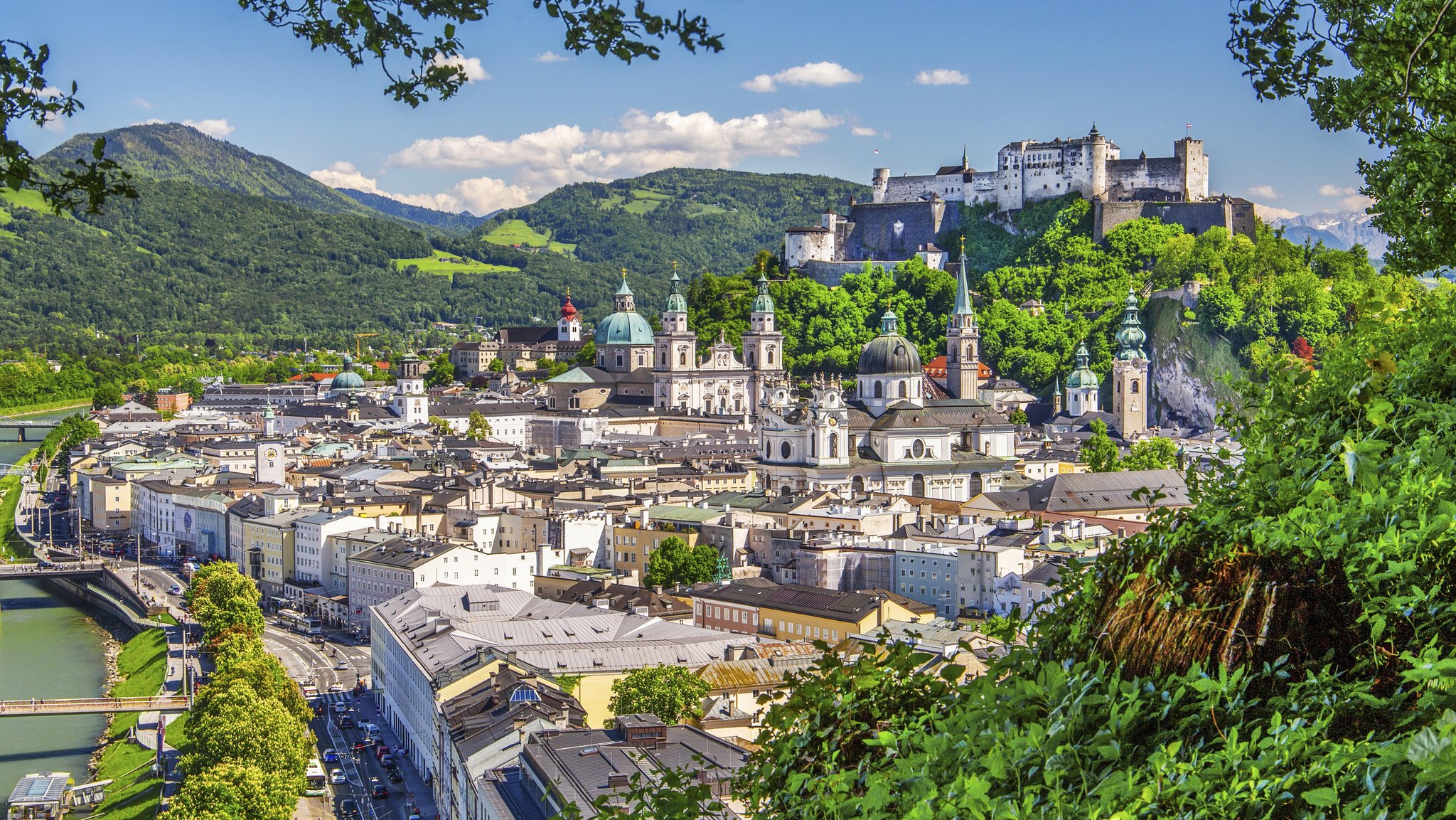 Panoramablick auf die Stadt Salzburg