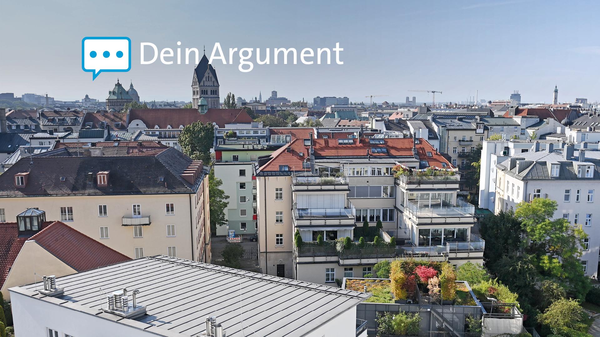 Blick auf die Dächer von München