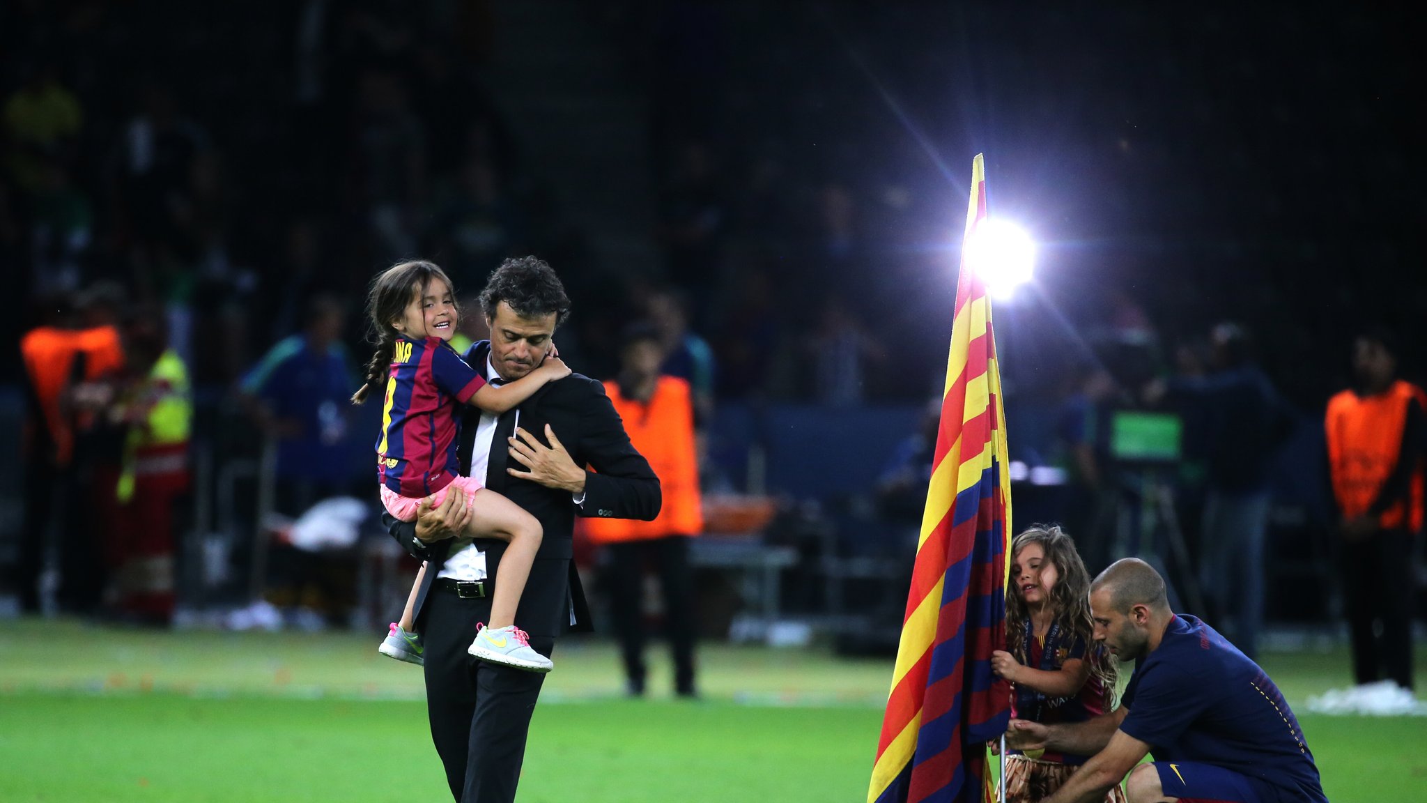 Luis Enrique mit Tochter Xana im Jahr 2015