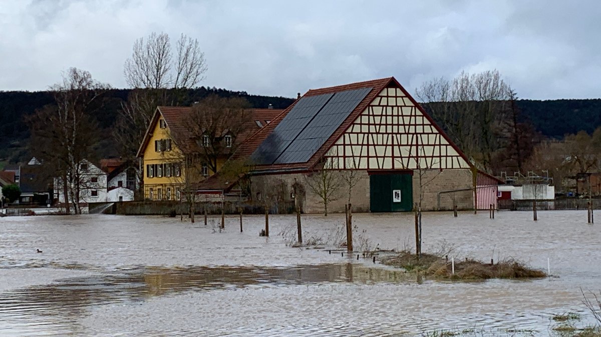 Hochwasser im Hammelburger Ortsteil Westheim