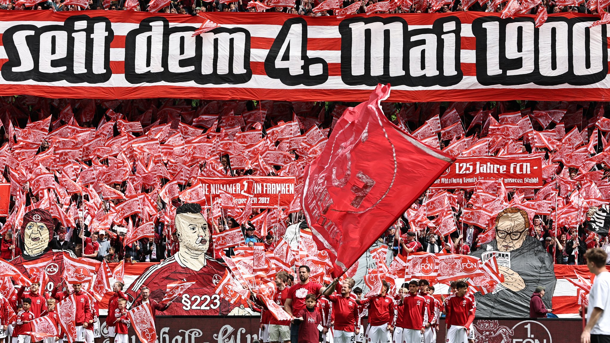 Jubiläumsfeier (125 Jahre) vor dem Rückrundenspiel der Saison 2024/2025 zwischen dem 1. FC Nürnberg und dem SV 07 Elversberg (