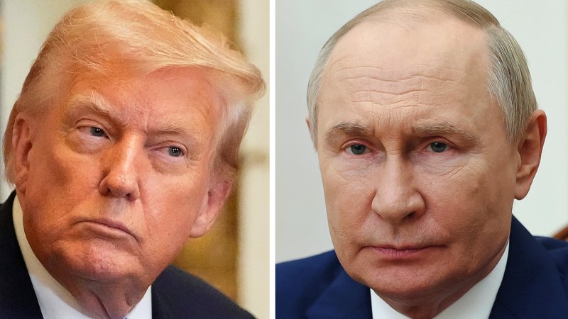 KOMBO - US-Präsident Donald Trump (l, Archivfoto vom 30.07.2025) und Russlands Präsident Wladimir Putin (Archivfoto vom 27.07.2025). | Bild: dpa-Bildfunk/Mark Schiefelbein/Mihail Metzel KOMBO - US-Präsident Donald Trump (l, Archivfoto vom 30.07.2025) und Russlands Präsident Wladimir Putin (Archivfoto vom 27.07.2025).