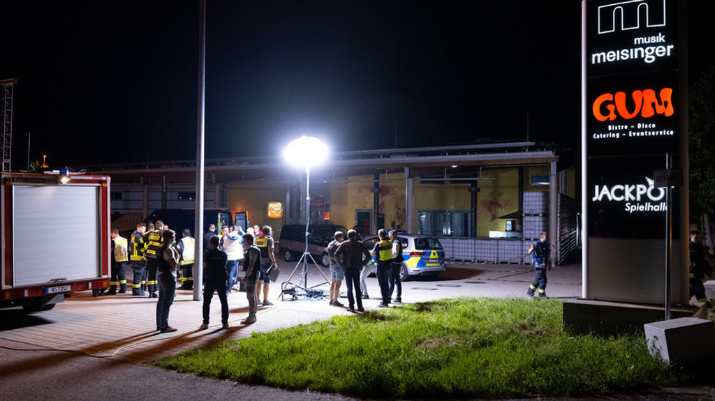 Tatort vor einer Spielhalle in Burghausen