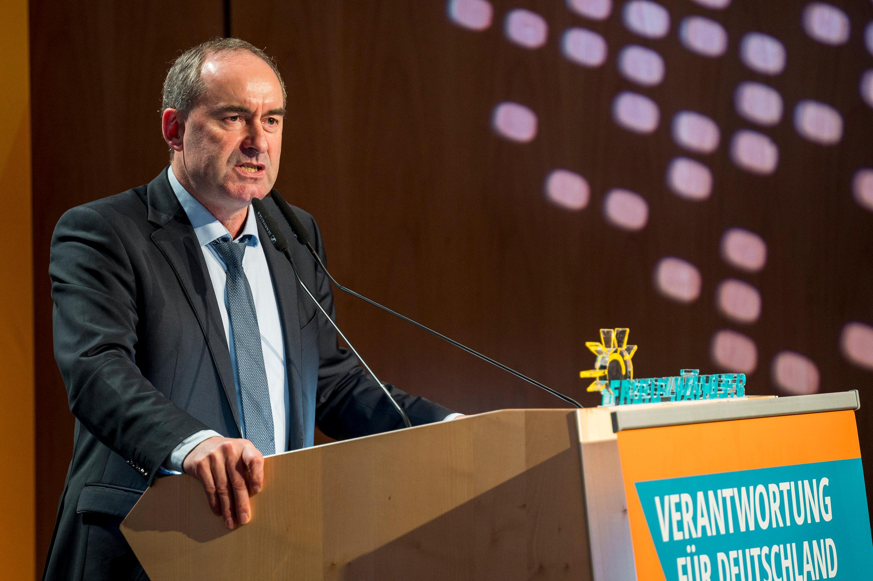 Hubert Aiwanger auf der Landesversammlung der Freien Wähler in Amberg