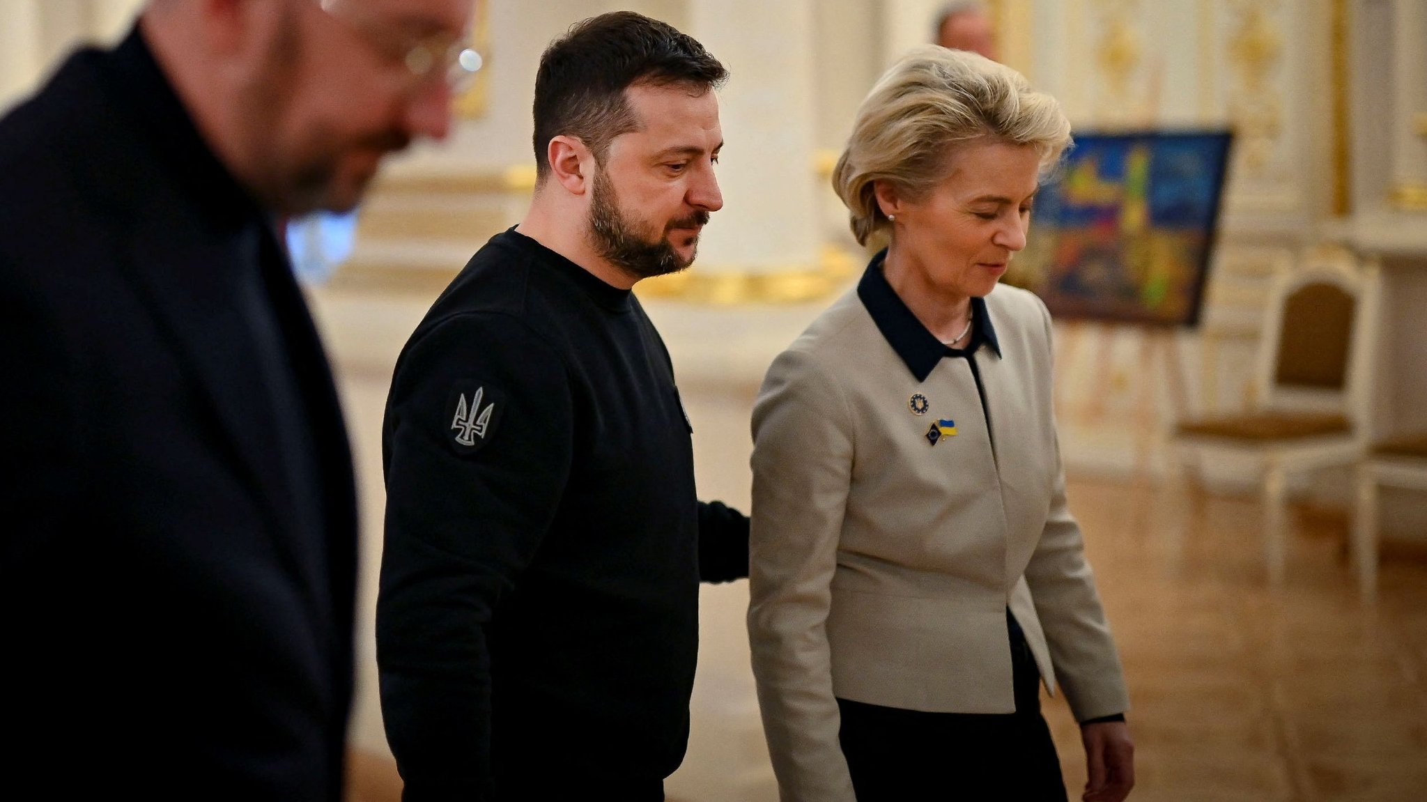 EU-Kommissionschefin von der Leyen mit dem ukrainischen Präsidenten Selenskyj.