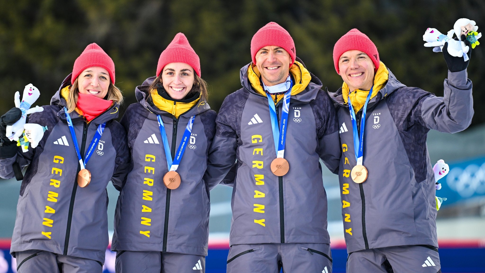 Die deutsche Biathlon-Staffel gewinnt Olympia-Bronze