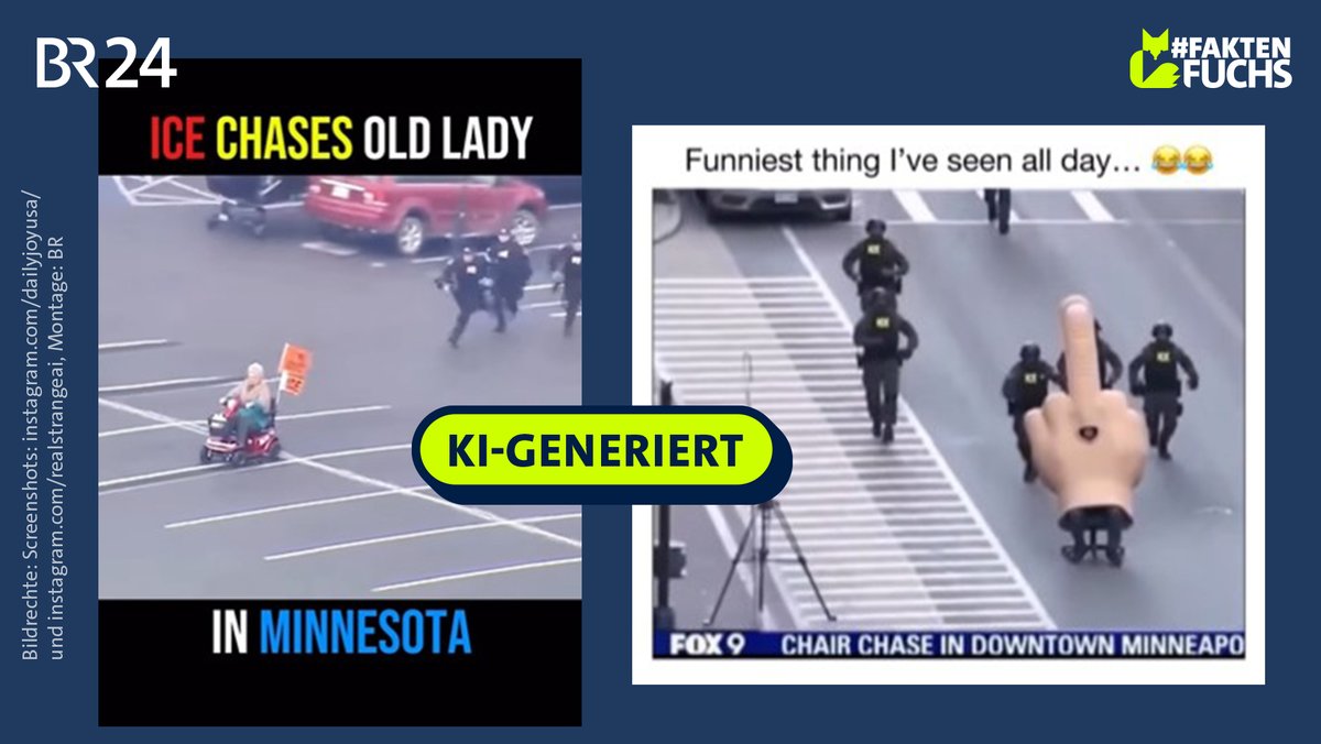 #Faktenfuchs: Virale KI-Fakes zu ICE-Einsätzen in den USA