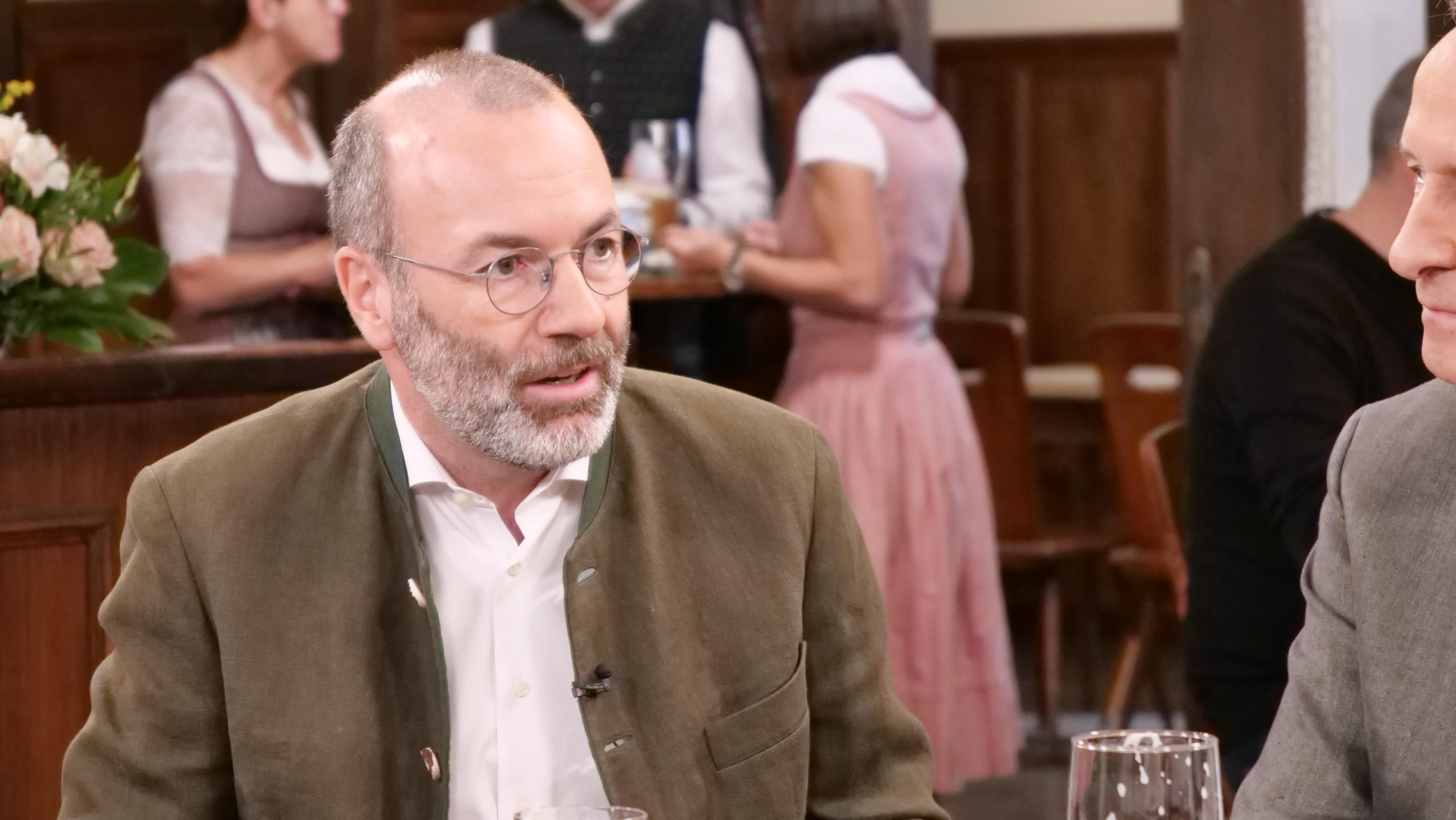 EVP-Chef Manfred Weber am BR Sonntags-Stammtisch