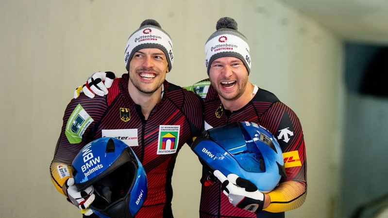 Johannes Lochner bejubelt seinen Sieg. | Bild: picture alliance / Eibner-Pressefoto | Eibner-Pressefoto/Memmler Johannes Lochner bejubelt seinen Sieg.