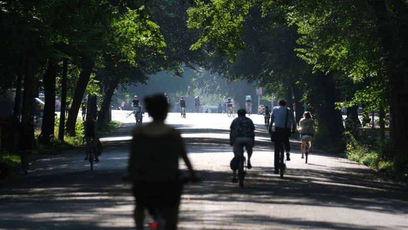 Fahrradfahrer auf einer Straße