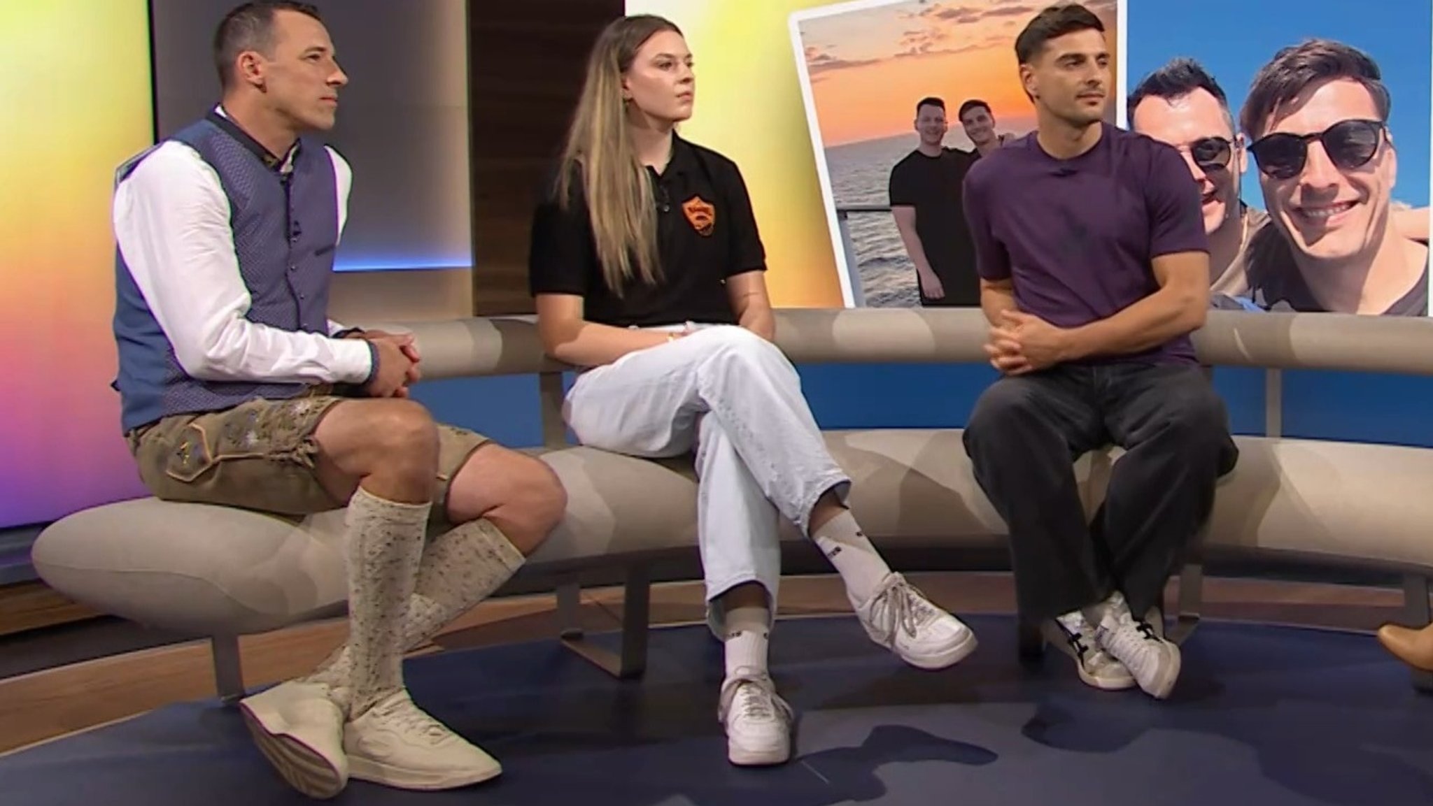 Dominik Klein, Lucas Krzikalla und Paula Schröer in "Blickpunkt Sport"