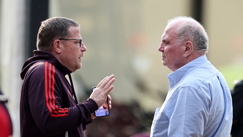 Max Eberl und Uli Hoeneß | Bild: picture-alliance/dpa Max Eberl und Uli Hoeneß