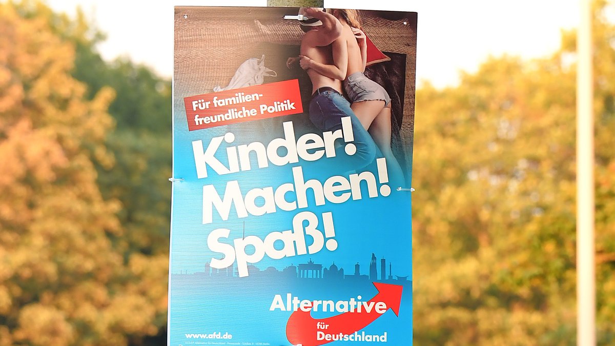AfD-Wahlplakat zur Bundestagwahl 2017: "Kinder! Machen! Spaß!"